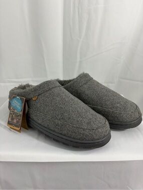 NWT Lamo Men's Size 9 Super Soft Gray Wool-Lined Slip-On Slippers